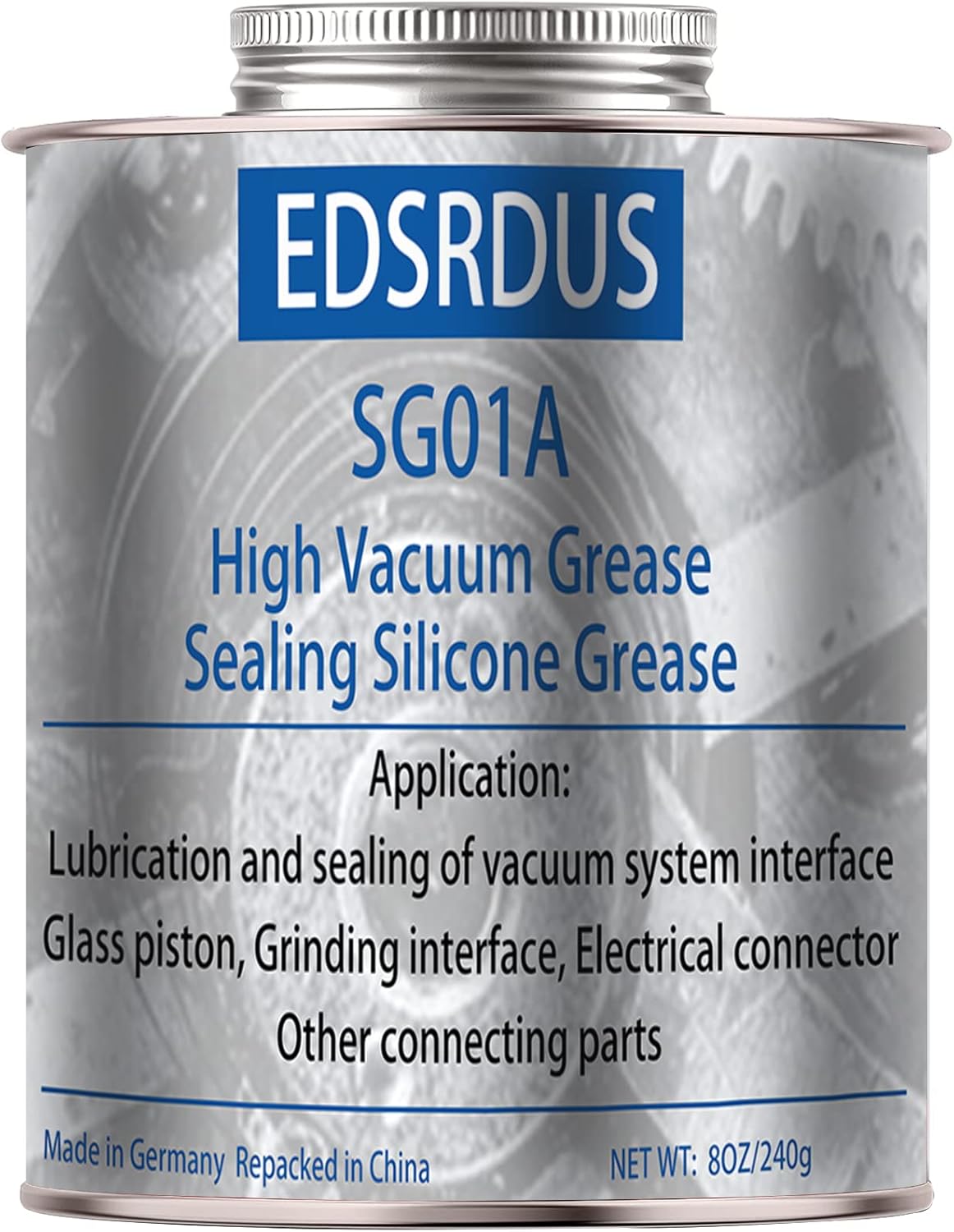 EDSRDUS SG01A High Vacuum Grease front view container for industrial sealing.