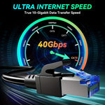 A-Maker Cat 8 Ethernet Cable showing flexible strain relief boot
