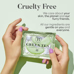 Bloomora Green Tea Under Eye Patches texture and moisture showcase