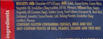 Back view of Arnott's Tim Tam Double Coat packaging with ingredients and details