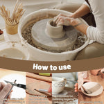 SHAOQINLIN pottery decorating kit packaging and complete contents overview.