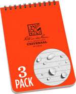 Rite in the Rain Weatherproof Top Spiral Notebook, 4" x 6", Tan Cover, Universal Pattern, 6 Pack (No. 946TL6) - Image 13