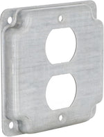 Hubbell-Raco 906C 1 Duplex Receptacle and Toggle Switch 4-Inch Square Exposed Work Cover, Steel - Image 11