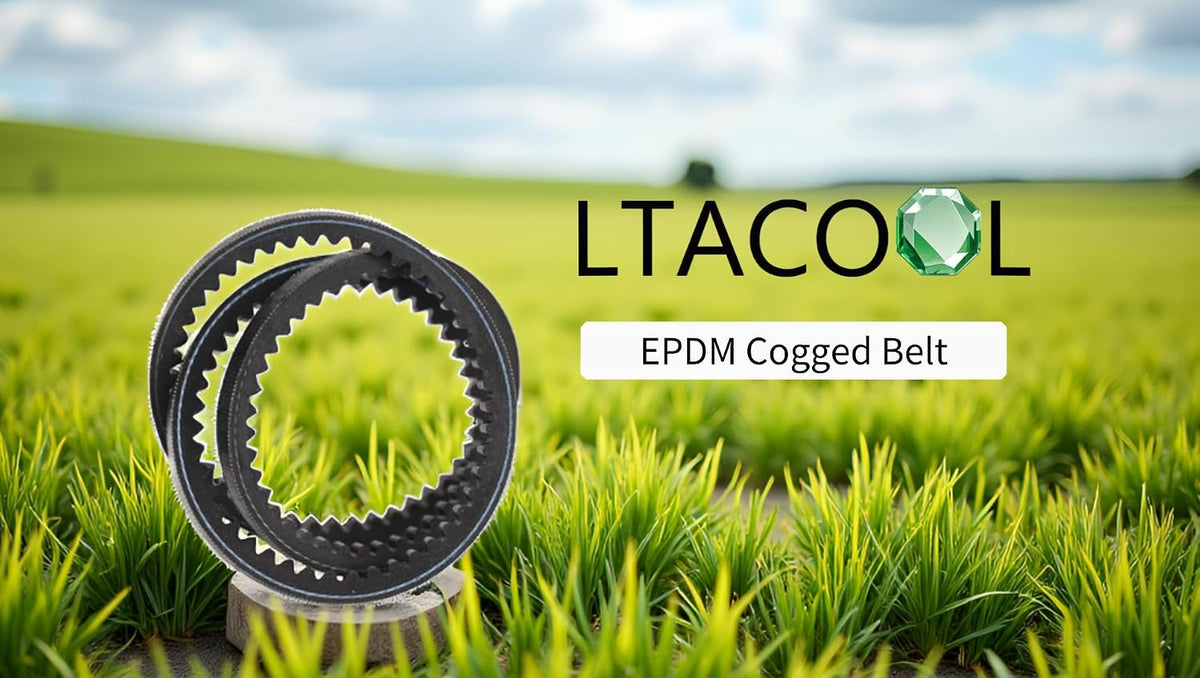 Complete replacement drive belt ready for installation