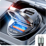 AINOPE car charger front view with metal body