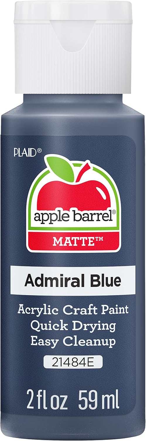 Apple Barrel acrylic paint Admiral Blue front view