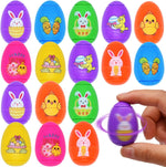 Cenmeytoy 16 pack Easter egg fidget spinner ball toys front view