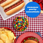 Colorful mini baking chocolate pieces spread on table