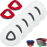 DLAIMI mop heads replacement front view of white microfiber refills package.