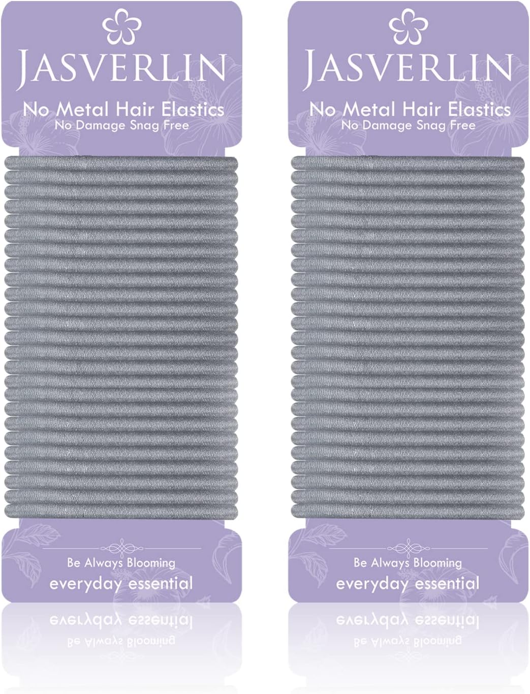 Jasverlin gray hair elastics ties front view