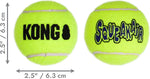 Dog playing with KONG SqueakAir fetch ball outdoors
