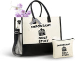 Innobeta ladies golf gifts tote bag front view canvas carryall