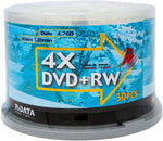 Ridata 50 pack DVD+RW spindle cakebox packaging layout