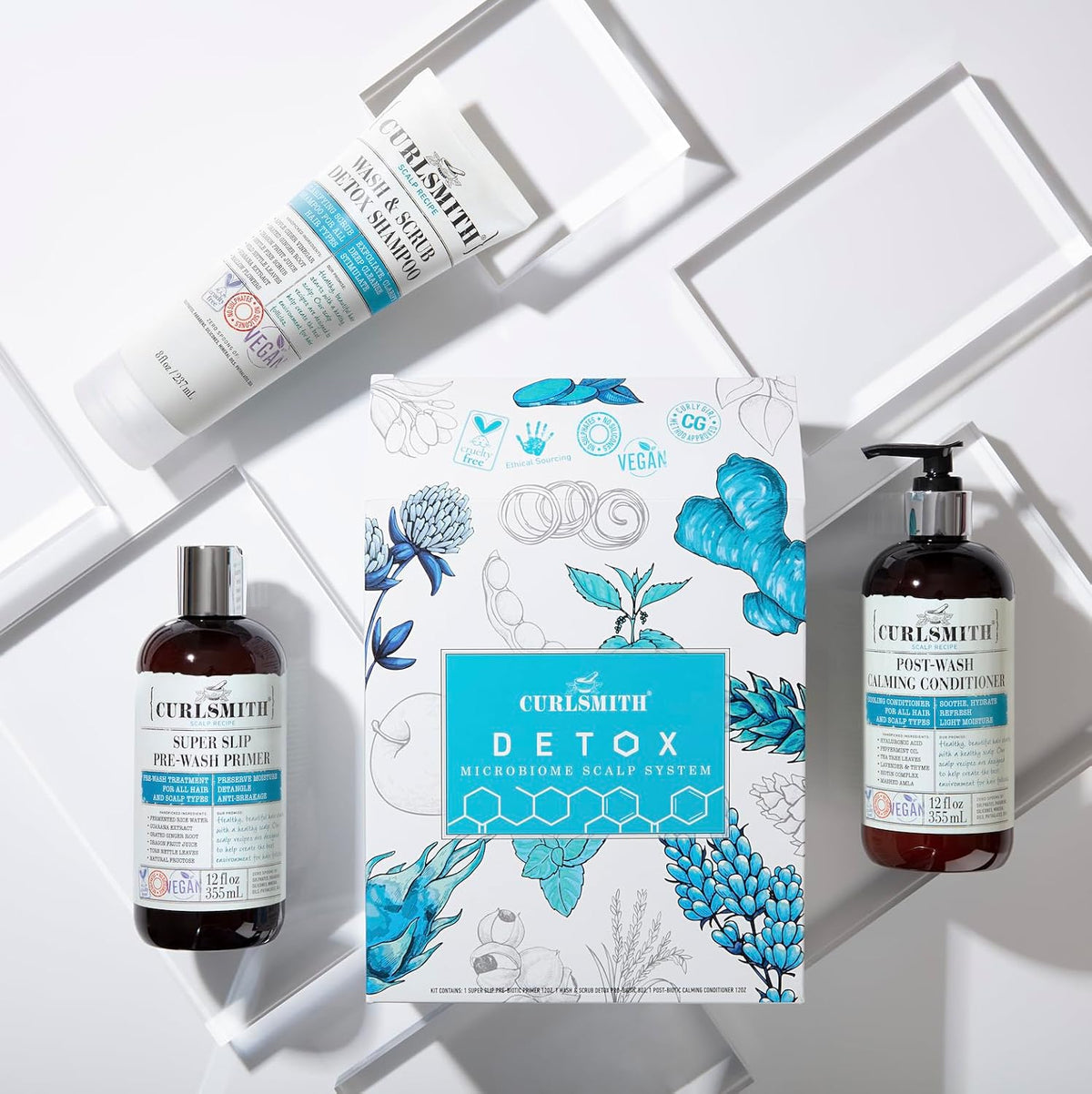 Curlsmith Super Slip Pre-Biotic Primer bottle closeup