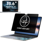 Iprokko 360 degree privacy screen filter for Macbook Air front view