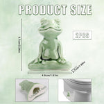 PEUTIER green frog toilet bolt caps side angle display