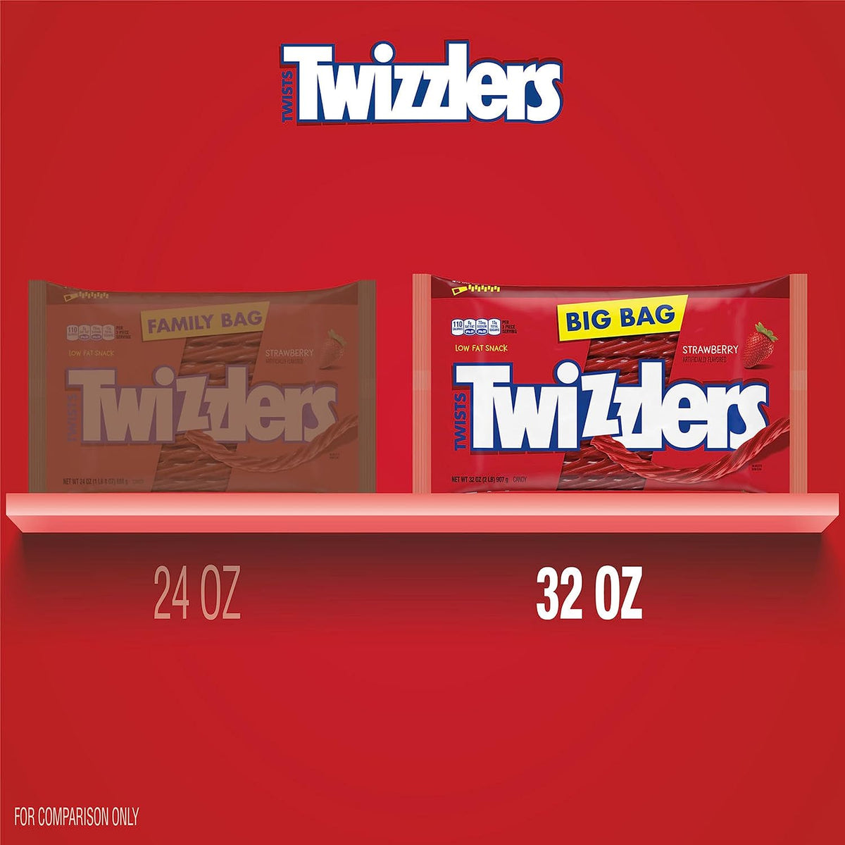 Twizzlers red chewy licorice twists party sharing pack