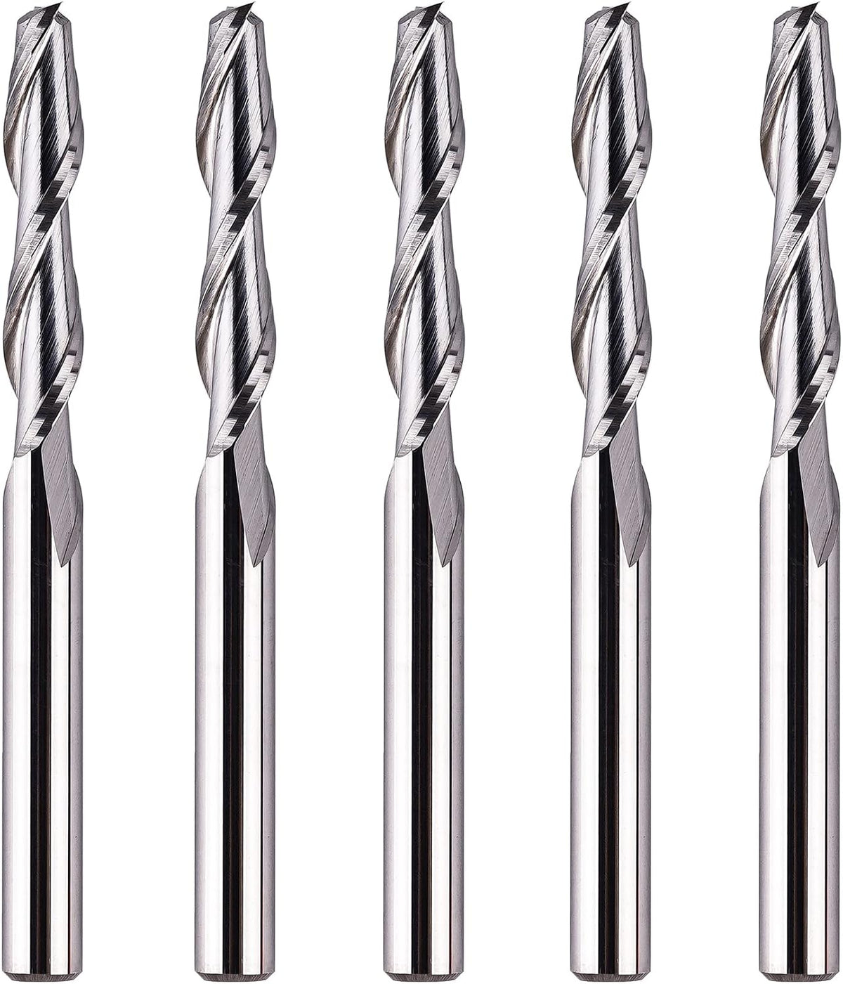 SpeTool 5Pcs Carbide Compression Router Bit Up&Down Cut 1/8 inch Cutting Dia for CNC Mill Machine Wookwork 3D Profile Detail Engraver Carving - Image 14