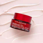 Clarins skincare night moisturizer open jar texture view