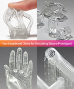 Close up of 500g bottle packaging for SuperElastic resin