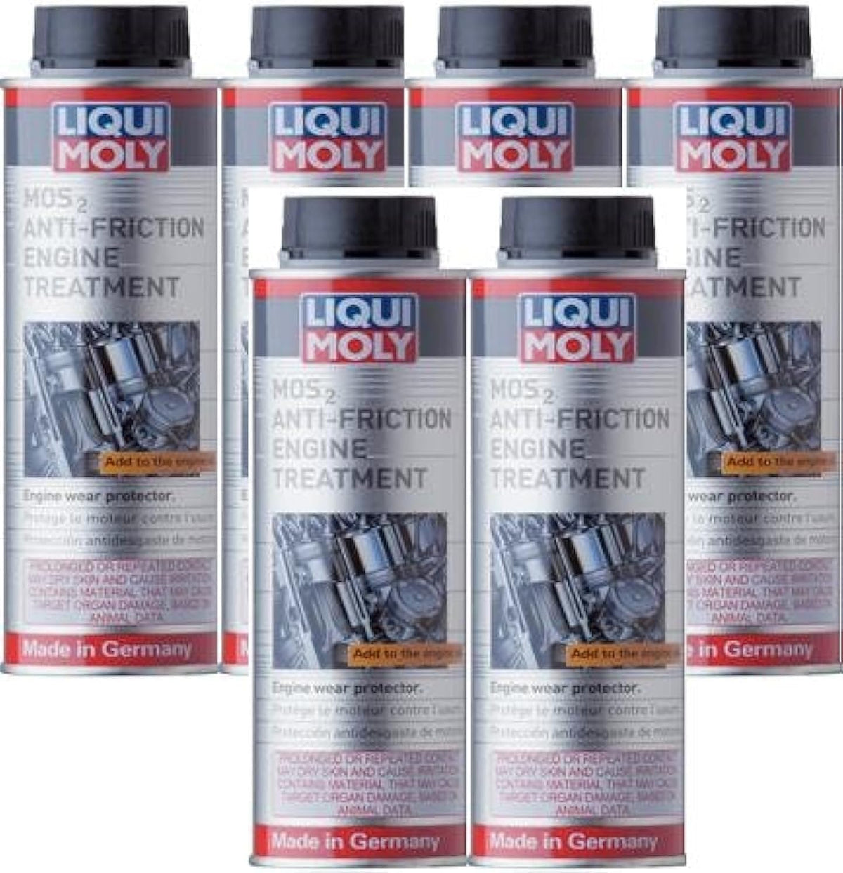 Liqui Moly 2009 MoS2 Anti-Friction Engine Treatment 6 Pack front view