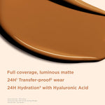 Clarins longwear luminous matte foundation shade angle