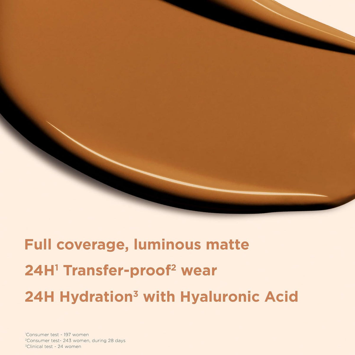 Clarins longwear luminous matte foundation shade angle
