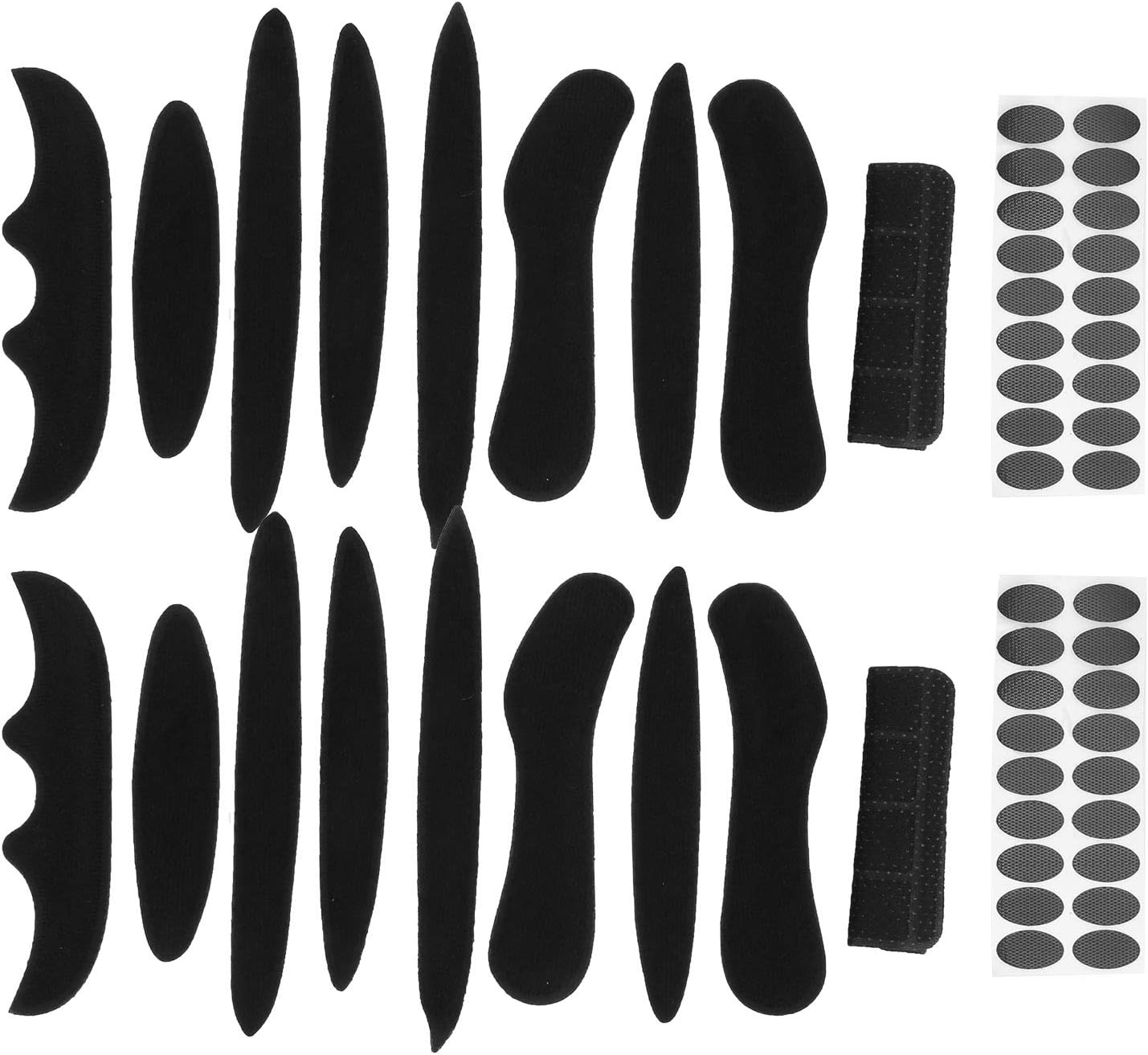 AYNEFY sponge helmet liner replacement kit front view showcasing universal foam padding shapes.