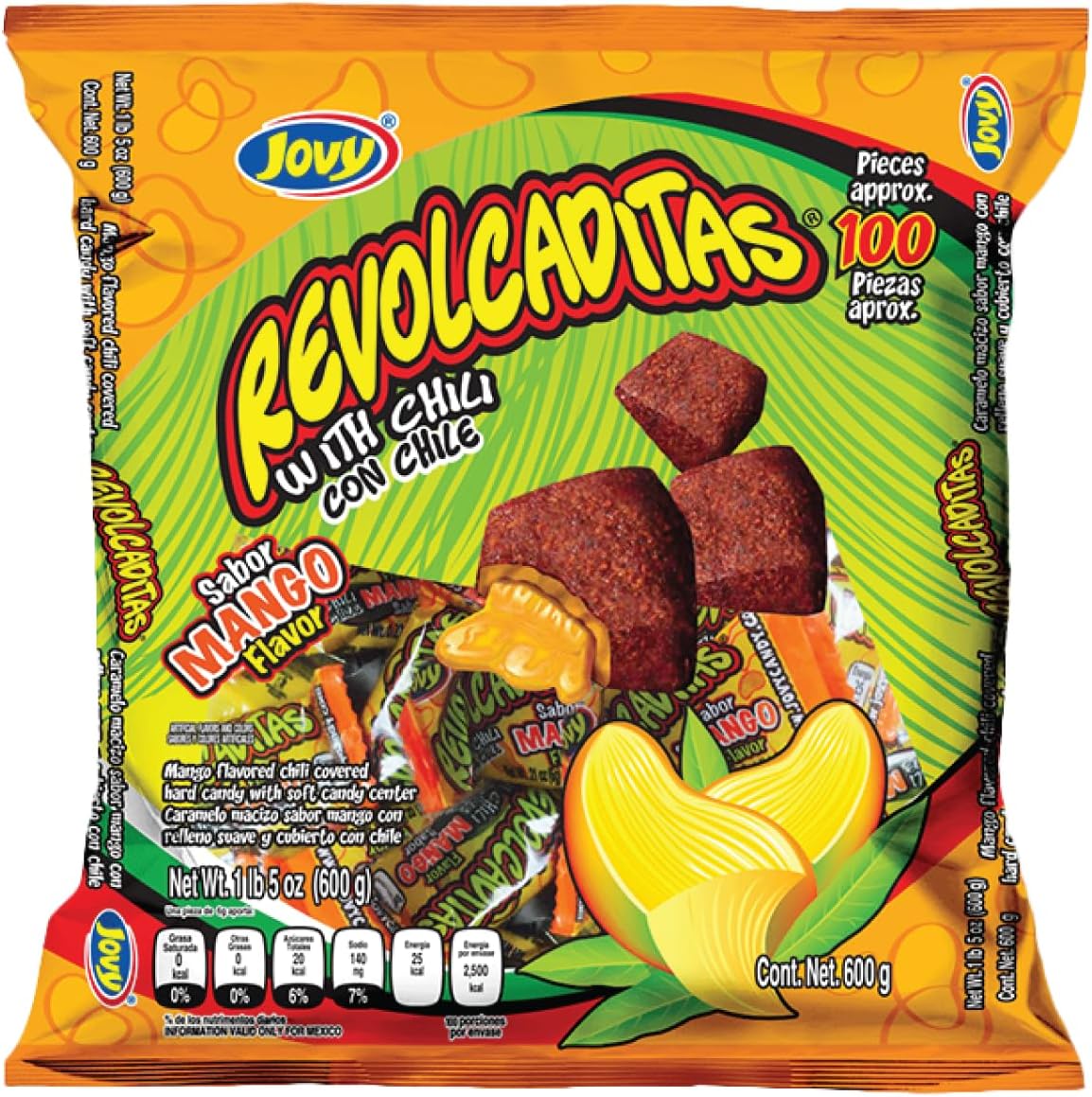 Six ounce bag of Jovy Revolcaditas imported sweet heat confections