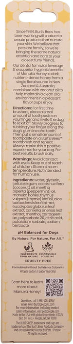 Burt's Bees pet oral care routine toothpaste for young dogs