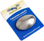 Polished finish of the pinewood derby tungsten weight
