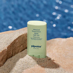 Pipette baby sunscreen back label with ingredient details