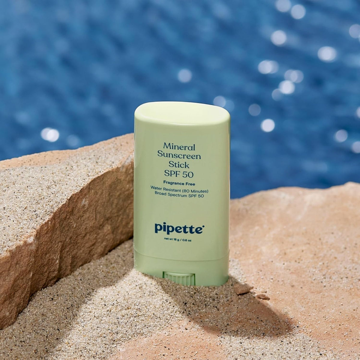 Pipette baby sunscreen back label with ingredient details