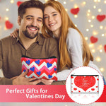 Abbylike small toiletry bags showing heart prints