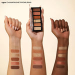 Milani Cosmetics mini eyeshadow palette packaging details and ingredient information labels