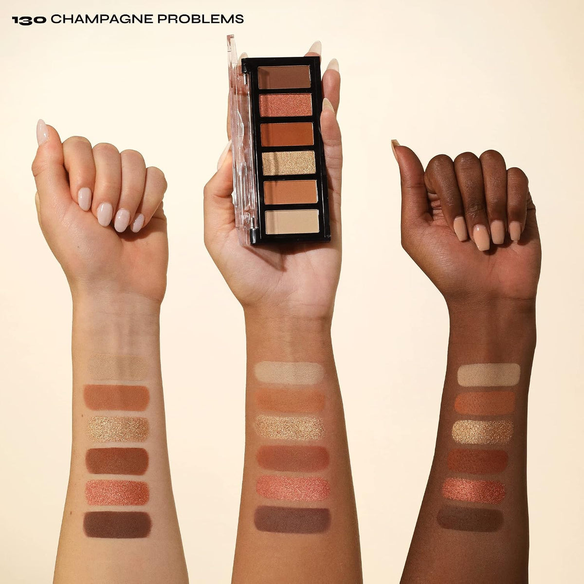 Milani Cosmetics mini eyeshadow palette packaging details and ingredient information labels