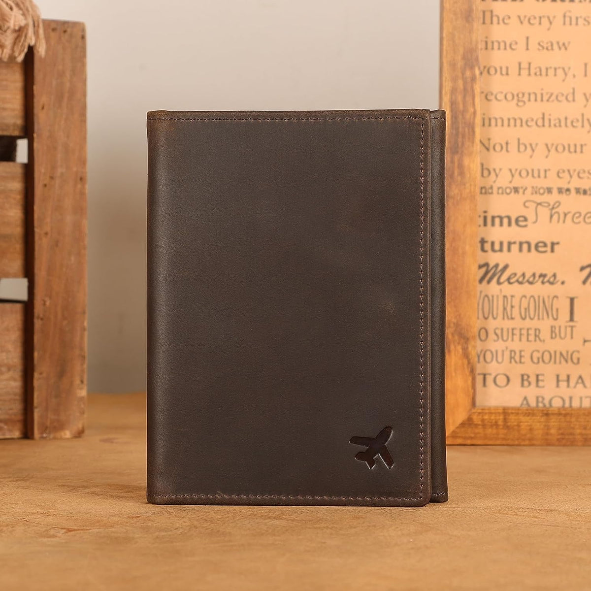Polare RFID blocking travel wallet folded and secured with snap