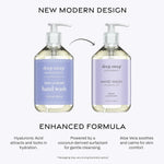 Deep Steep moisturizing hand wash ingredient highlights label