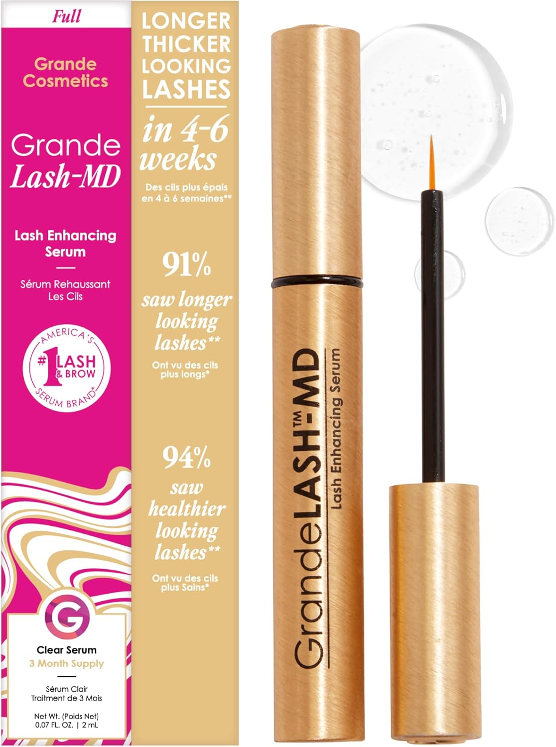 Grande Cosmetics GrandeLASH-MD serum ready for application