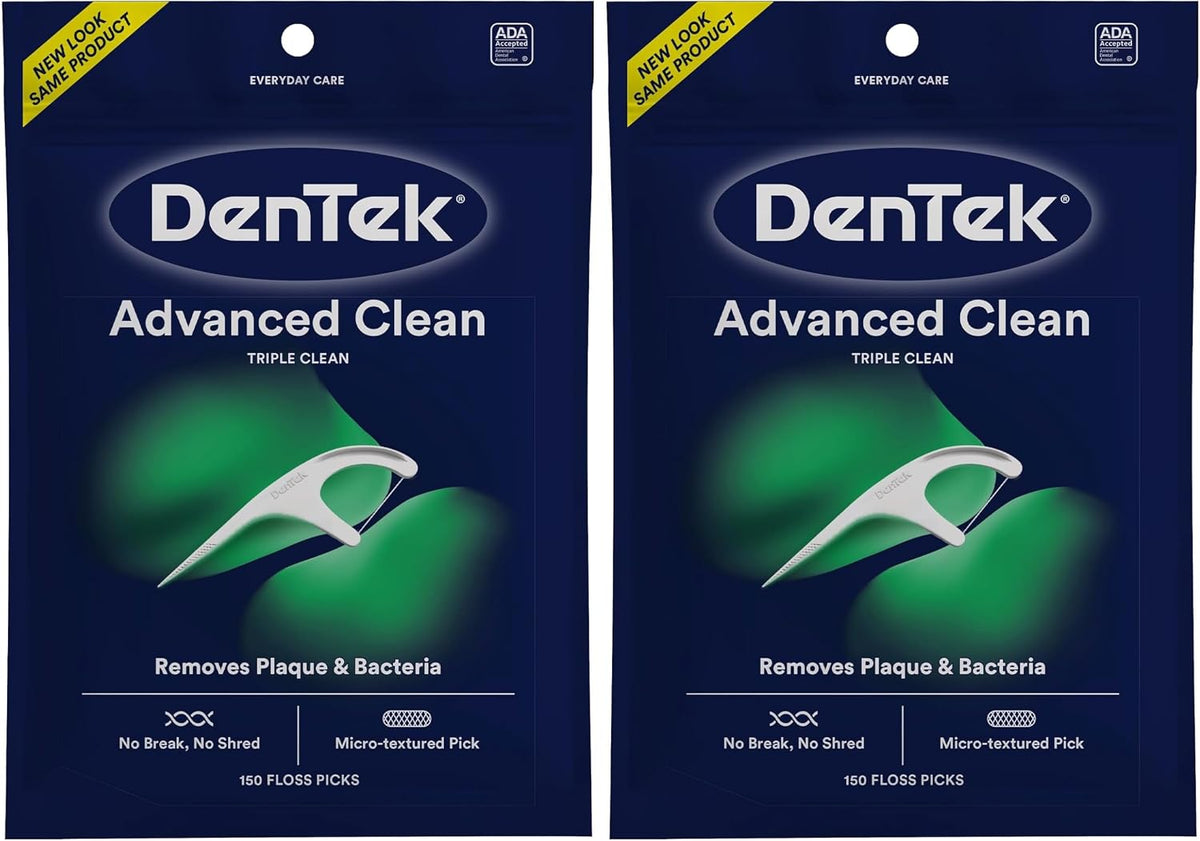 DenTek Floss Picks, Advanced Clean, Plaque Remover, 90 Count | No Break & No Shred Dental Floss, Triple Clean, Mouthwash Blast Mint Flavor, Removes Bacteria, Micro-Textured Pick - Image 10