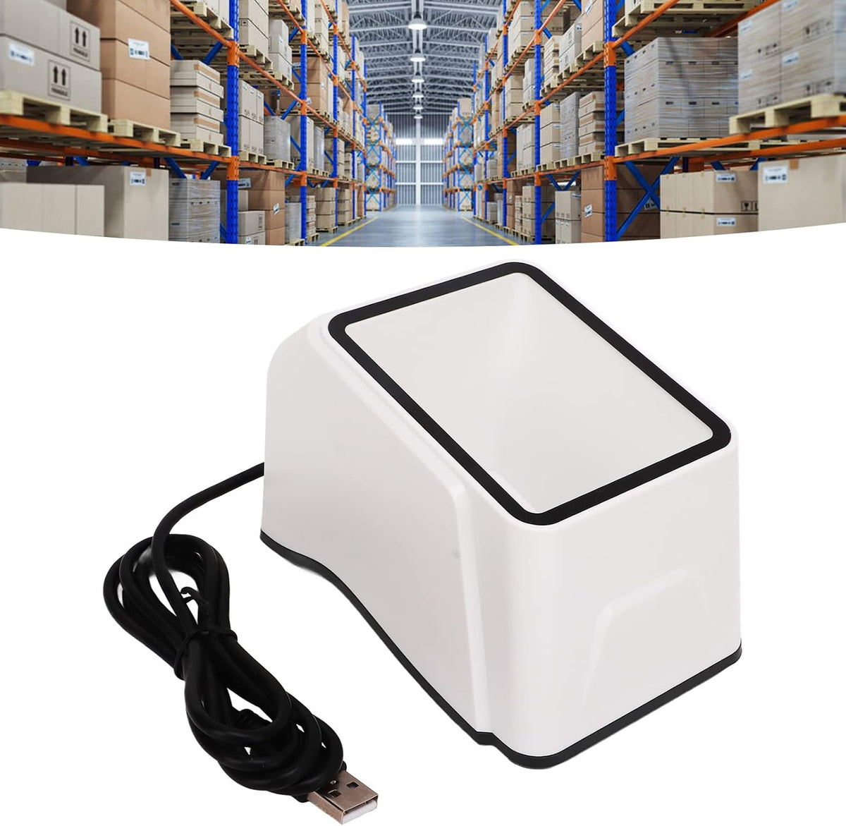 YWBL-WH desktop barcode scanner reading mobile phone QR code