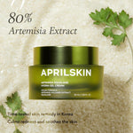 APRILSKIN mugwort gel moisturizer showing 50ml product container