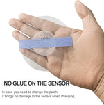 Close up of pre-cut backing paper on adhesive patch