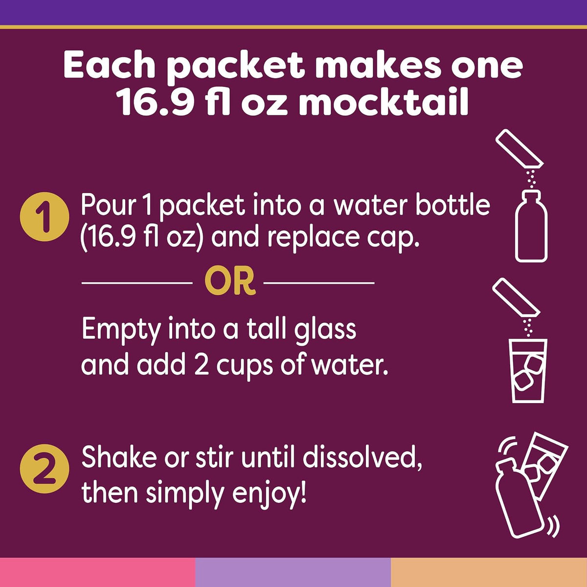 Crystal Light mai tai flavor packet packaging details