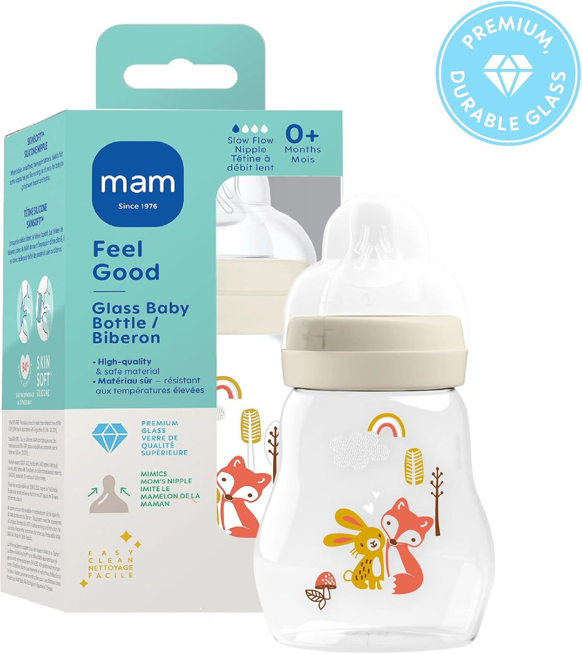 MAM 6oz Pure Glass Feel Good Anti-Colic 0+ Months Baby Bottle, 3 Pk, Unisex - Image 10