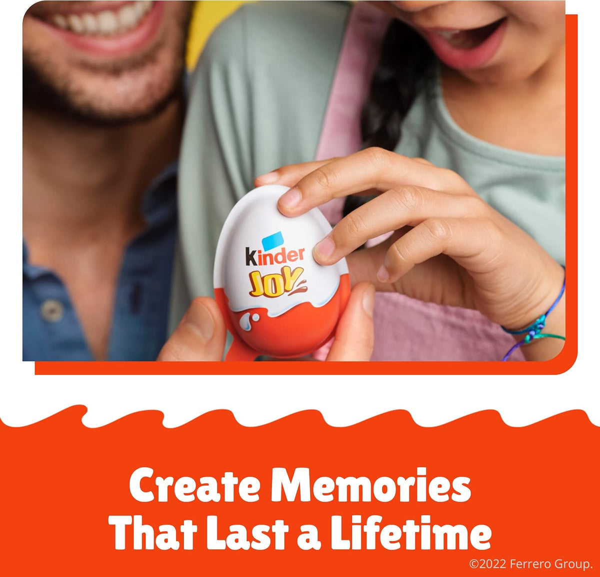 Kinder Joy eggs arranged for party favors