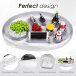 Hioburey inflatable floating drink tray showcasing cup compartments