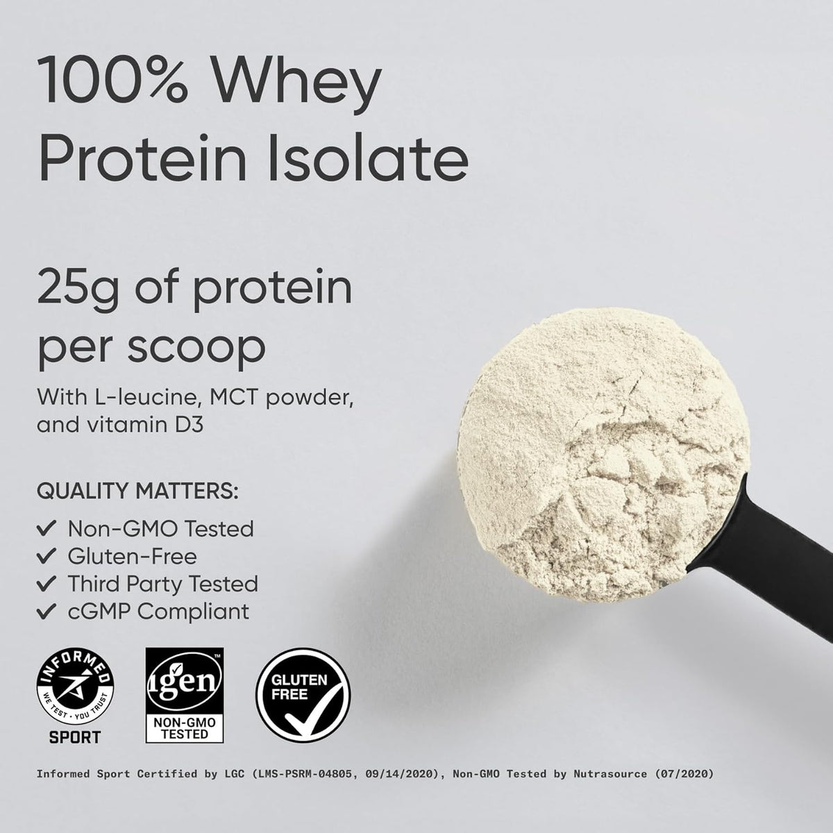 Sports Research unflavored protein powder imported supplement packaging