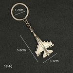 ODETOJOY fighter jet model keychain angled perspective view