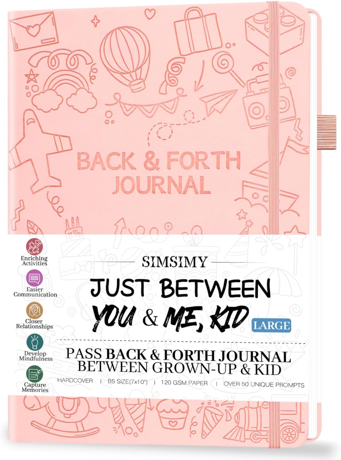 Just Between You and Me Kid Journal - A Back & Forth Journal for Grown-Up & Kid / Parent & Child to Strengthen Bond, Build Communication, and Share Memories, Interactive Writing Prompts for Kids & Adults, Gift for Girls Boys, 7"X10"-Gray - Image 11